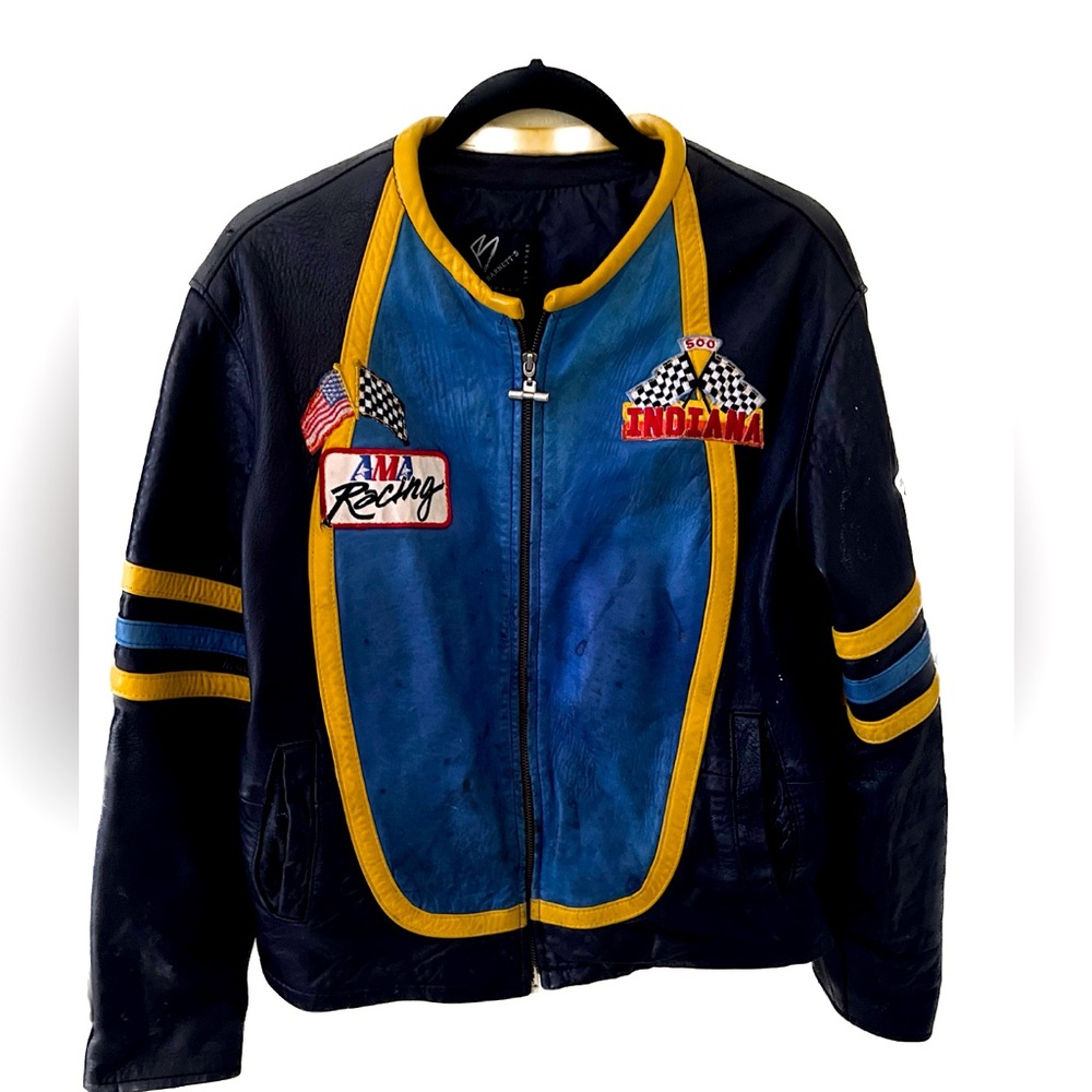 Vintage racing leather jacket